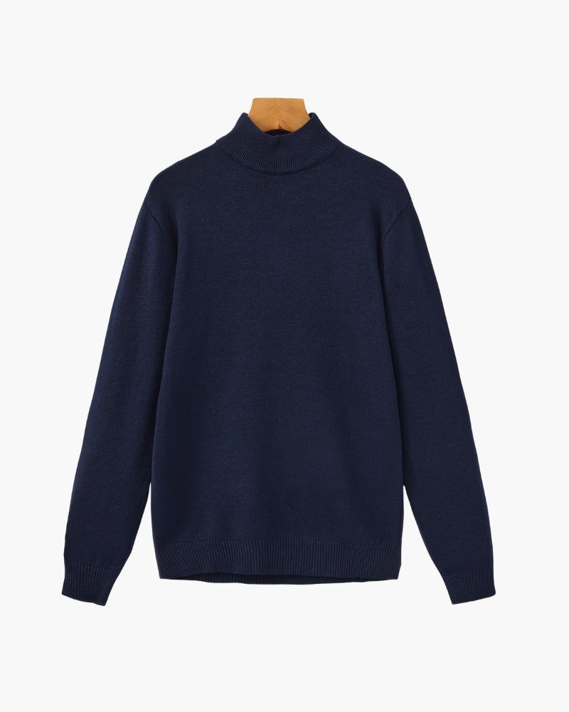 Essential Geripptem Stehkragen-Pullover