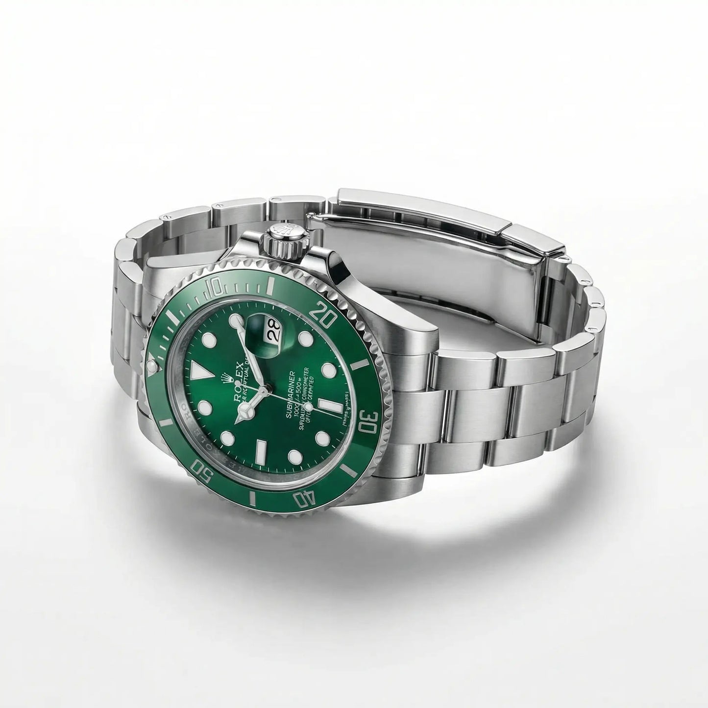 Submarine – 41mm in Stahl mit smaragdgrünem Zifferblatt