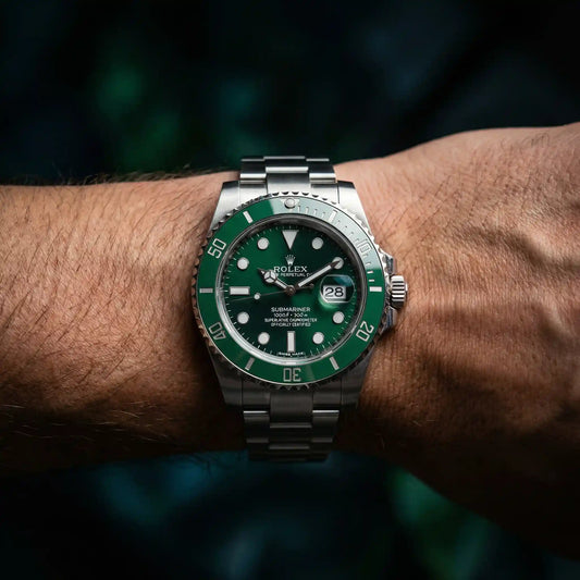 Submarine – 41mm in Stahl mit smaragdgrünem Zifferblatt
