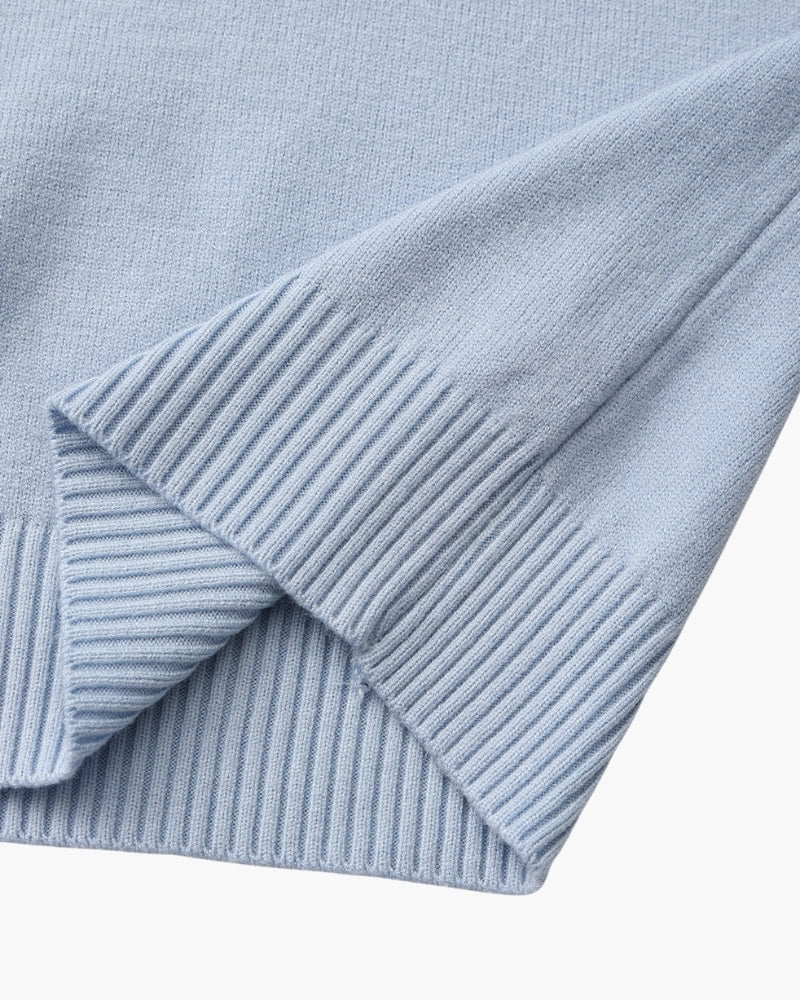 Essential Geripptem Stehkragen-Pullover