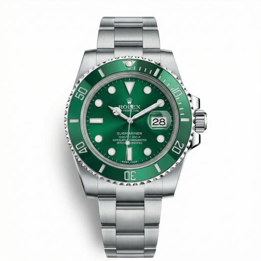 Submarine – 41mm in Stahl mit smaragdgrünem Zifferblatt