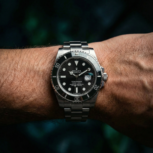 Submarine – 41mm in Stahl mit schwarzem Zifferblatt