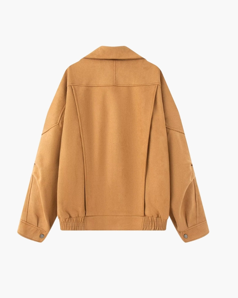 Vintage Wildleder-Drapierjacke