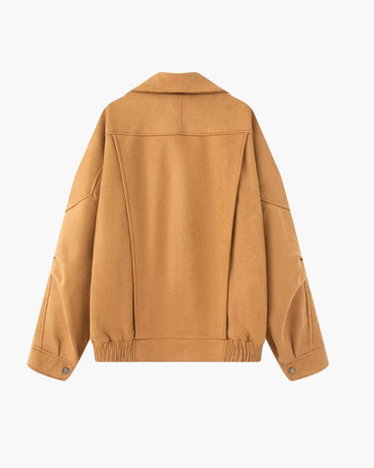 Vintage Wildleder-Drapierjacke