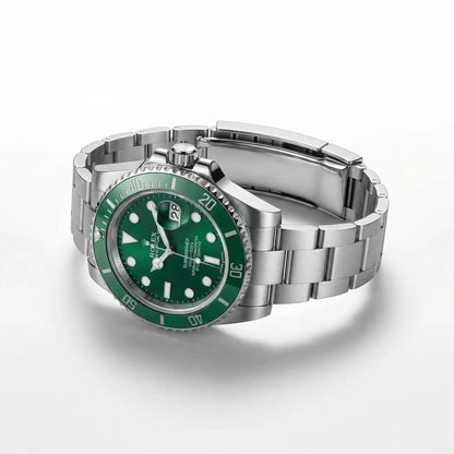 Submarine – 41mm in Stahl mit smaragdgrünem Zifferblatt